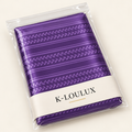 Bazin riche damassé – Violet motif feuilles (3 m, le complet)
