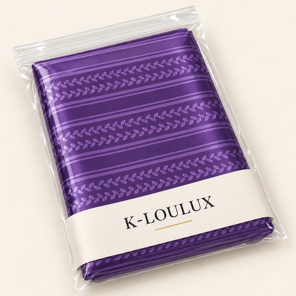 Bazin riche damassé – Violet motif feuilles (3 m, le complet)