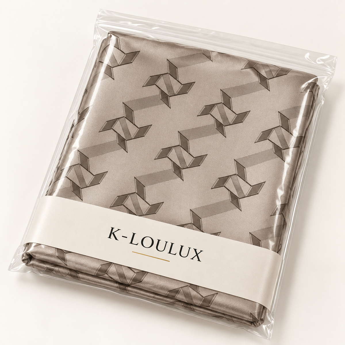 Bazin riche jacquard – Greige géométrique (3 m, le complet)